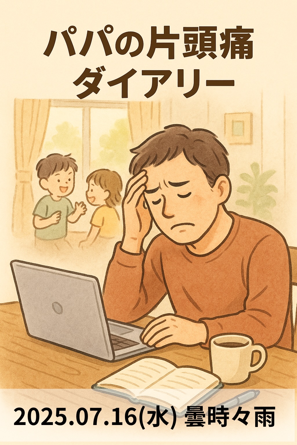 パパの片頭痛のイメージ