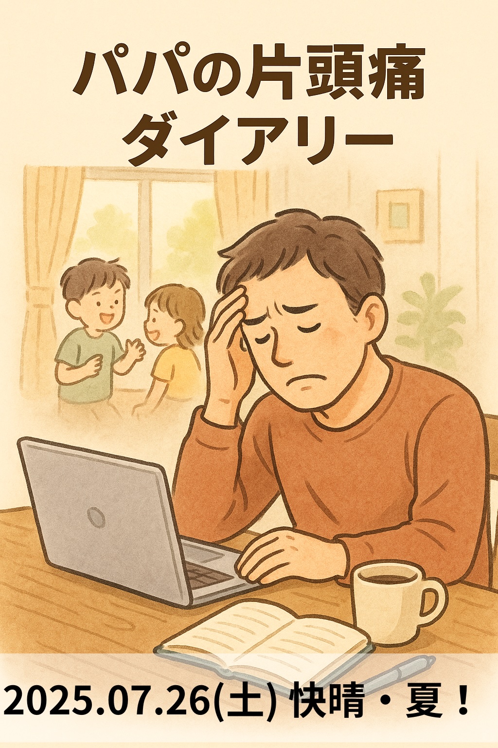 パパの片頭痛のイメージ