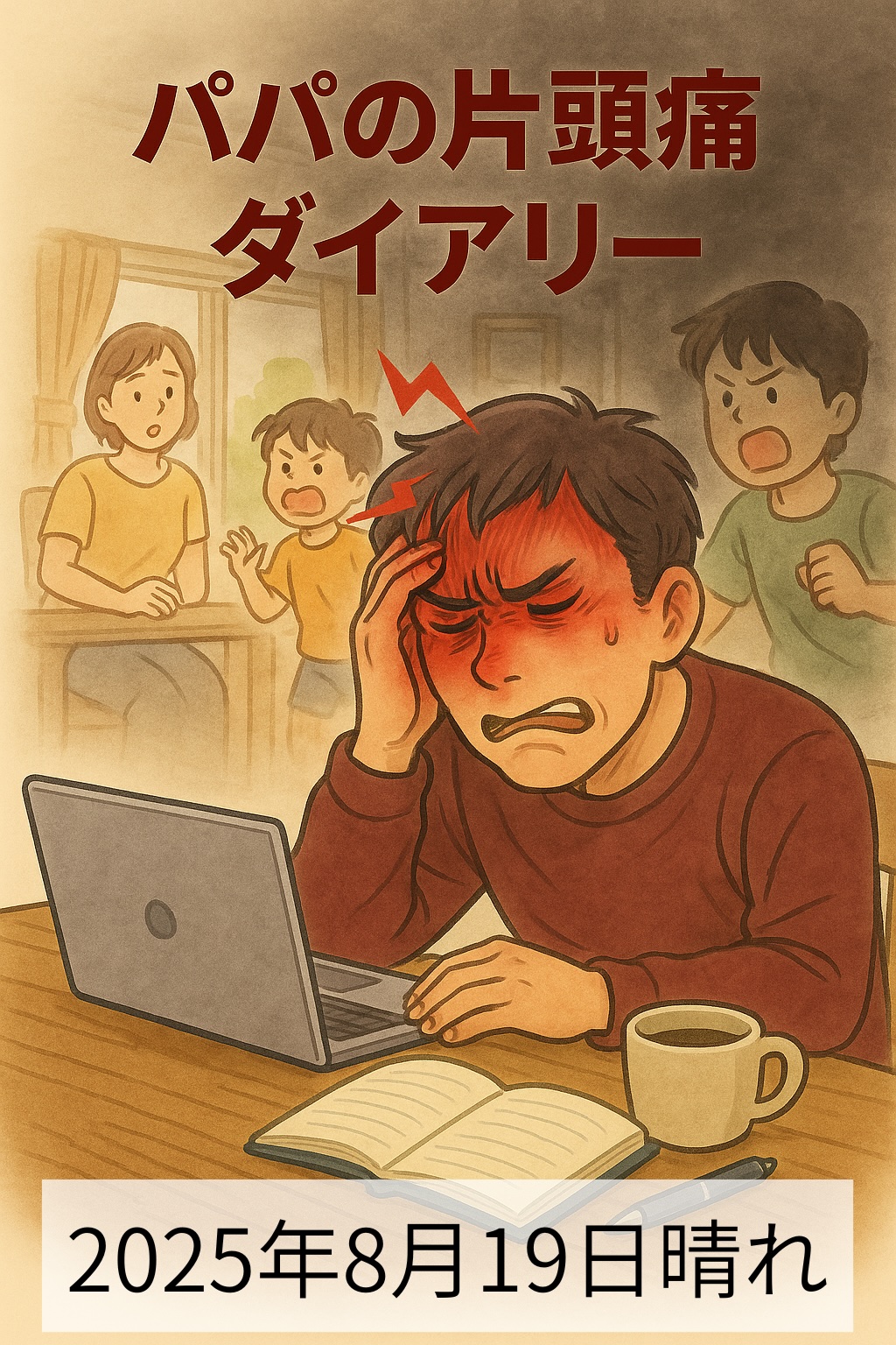 強い片頭痛の日のパパ