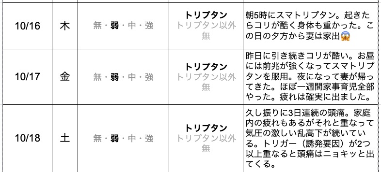 片頭痛ダイアリー